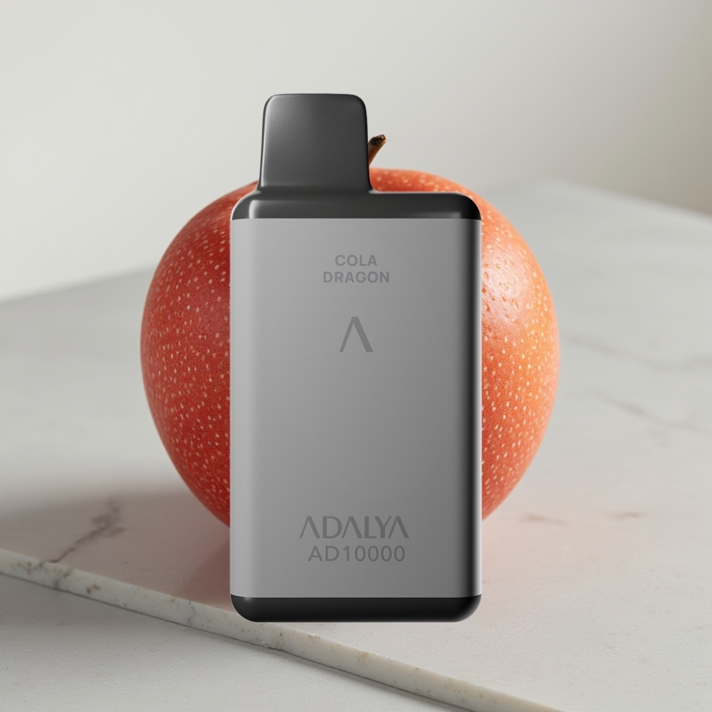 Adalya AD 10000 Puffs Disposable Vape Amor 66 - Cinza espacial, 14 ml, 2% nicotina, recarregável USB-C