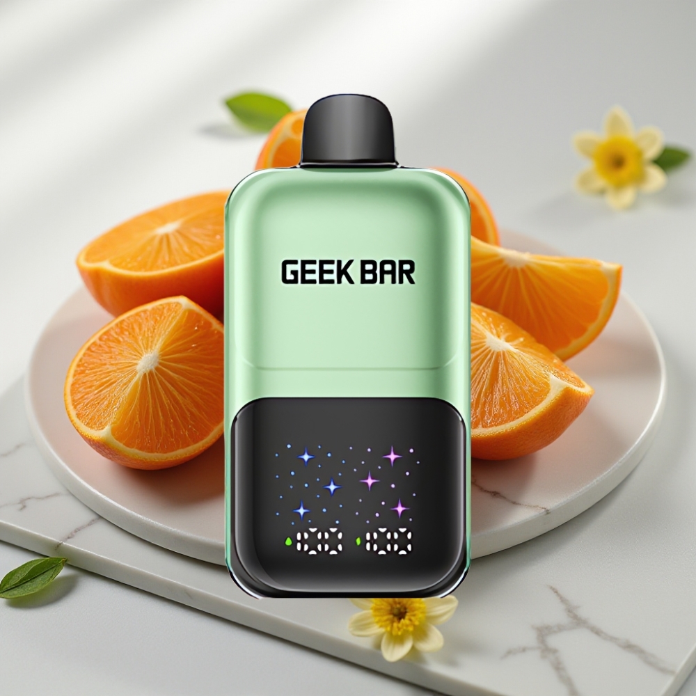 GEEK BAR 2GO 20ml 50000 Puffs Dois Sabores: Doce Azedo & Frutas Cítricas, Tela Grande, 5% Nic Salt