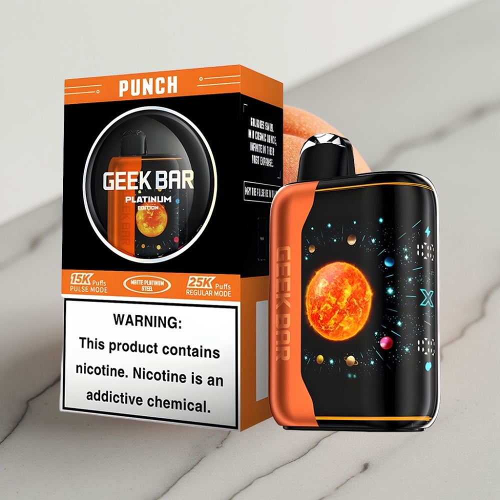 GEEK BAR Platinum Edition Punch – 25000 Puffs, 20mL, 2% Nicotina, Recarga Rápida USB-C