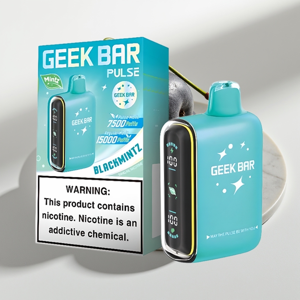 Geek Bar Pulse 15000 Puffs Edição Mintz 16ML, 5%, Fluxo de Ar Ajustável