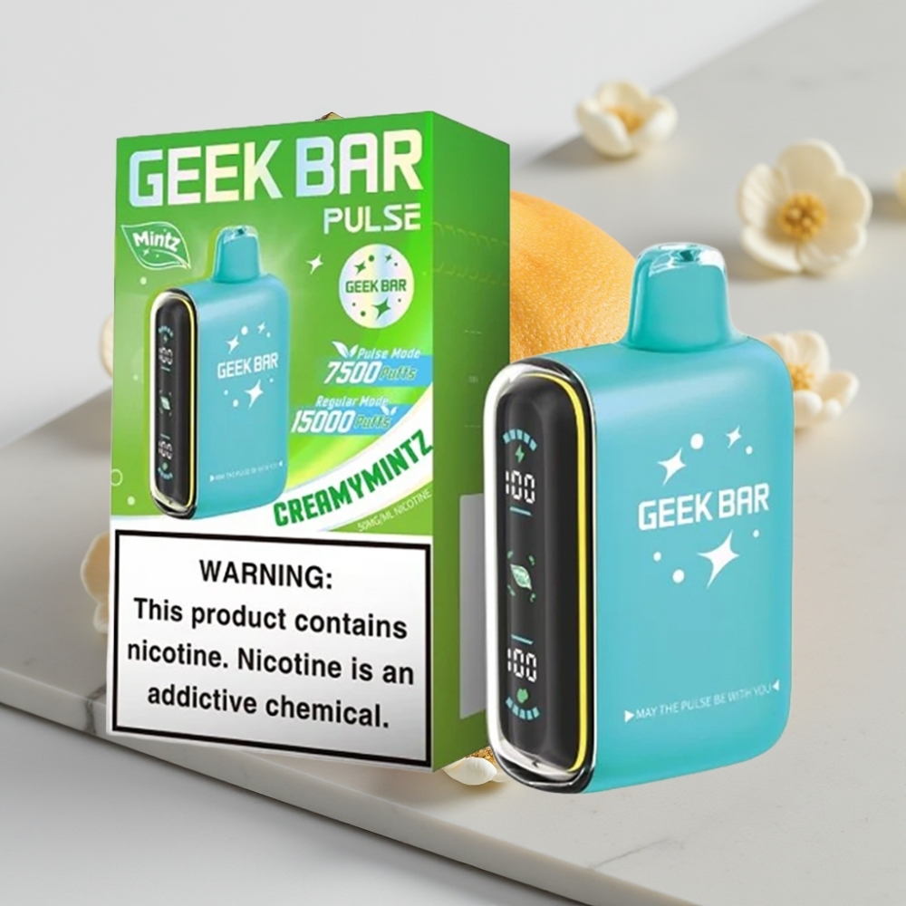 Geek Bar Pulse 15000 Puffs Edição Mintz 16ML, 5%, Fluxo de Ar Ajustável