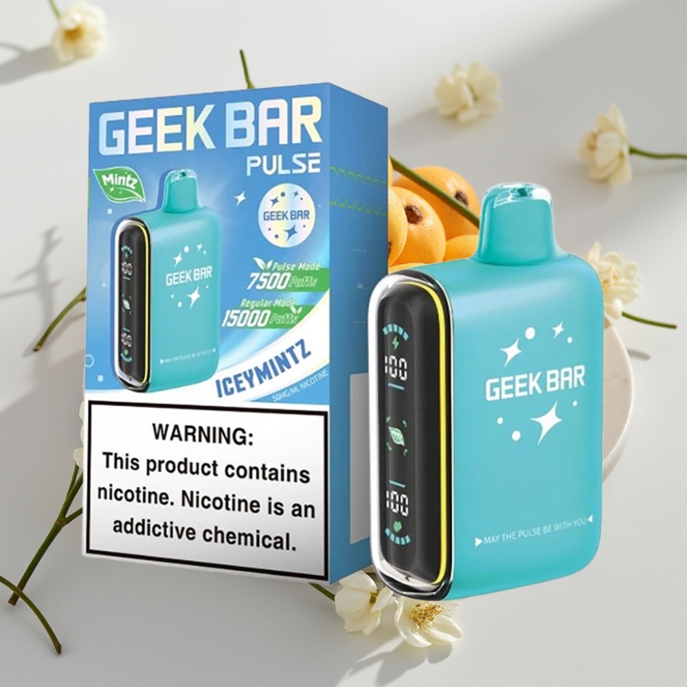 Geek Bar Pulse 15000 Puffs Edição Mintz 16ML, 5%, Fluxo de Ar Ajustável