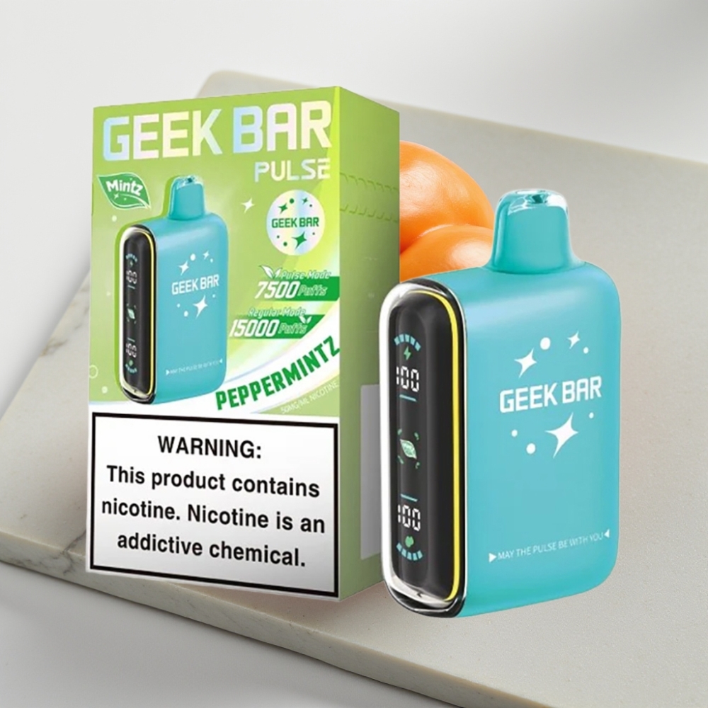 Geek Bar Pulse 15000 Puffs Edição Mintz 16ML, 5%, Fluxo de Ar Ajustável
