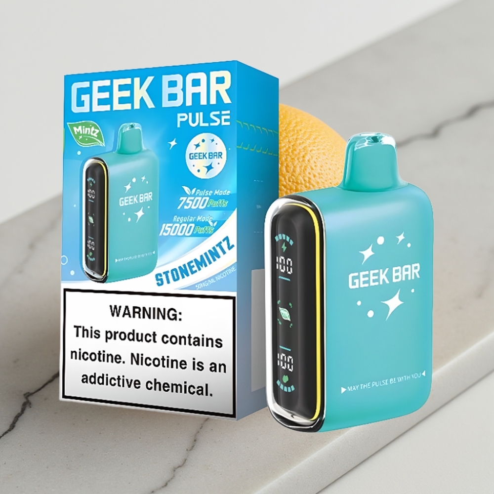 Geek Bar Pulse 15000 Puffs Edição Mintz 16ML, 5%, Fluxo de Ar Ajustável