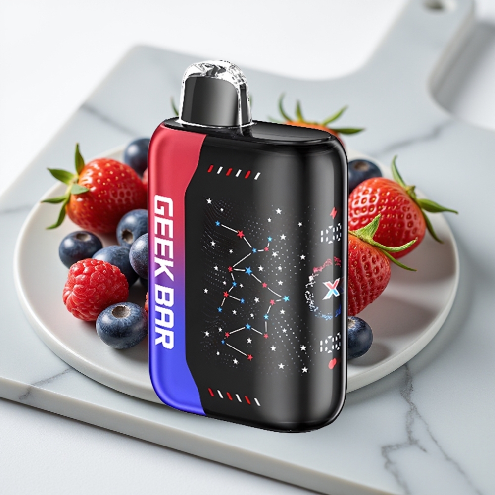 Geek Bar Pulse X 25000 Puffs Edição Patriota: 25000 Puffs, 18mL, 0-5% Nicotina, USB-C