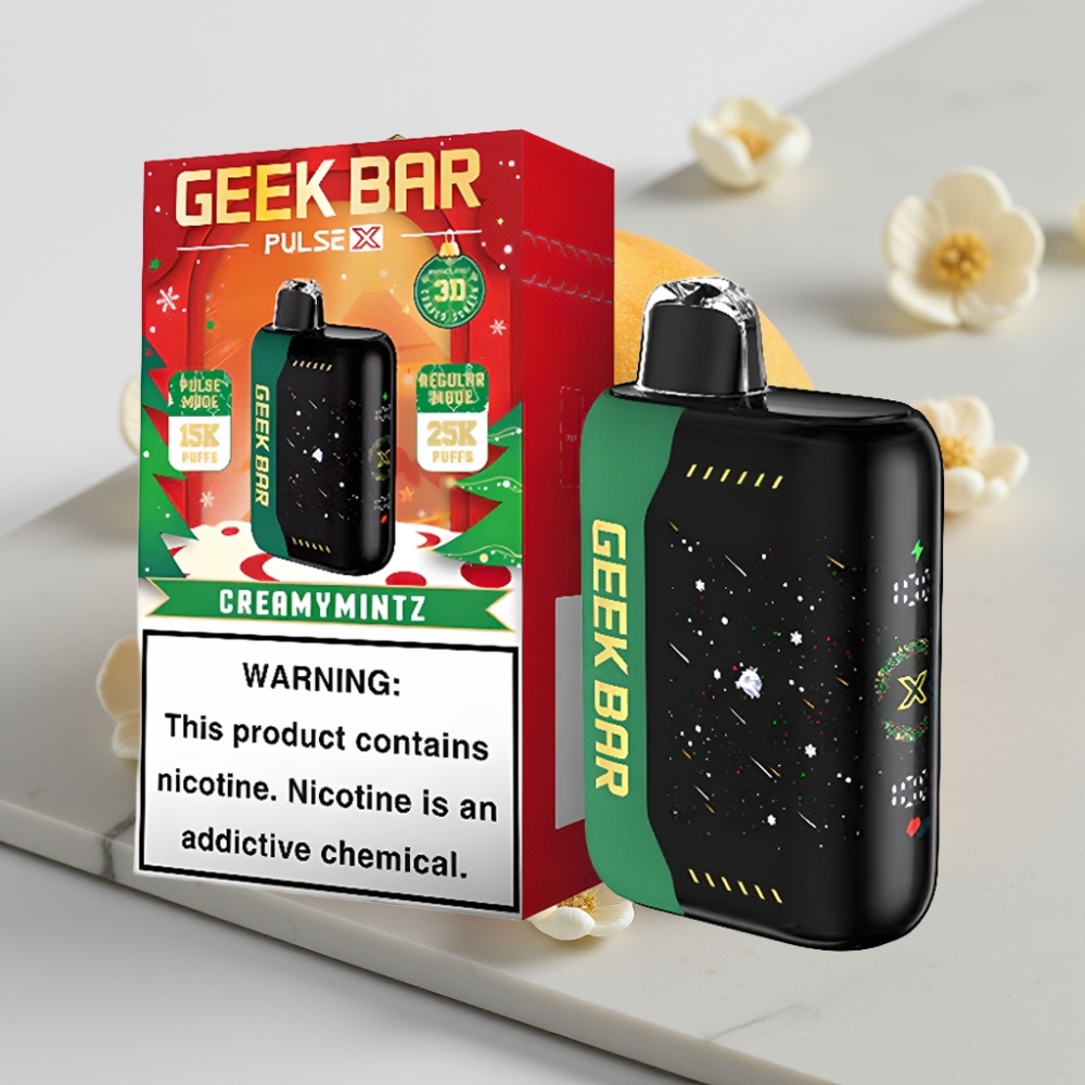 Geek Bar Pulse X 25000 Tragos, 18mL, USB-C, 0-5% Nicotina, Edição Natal