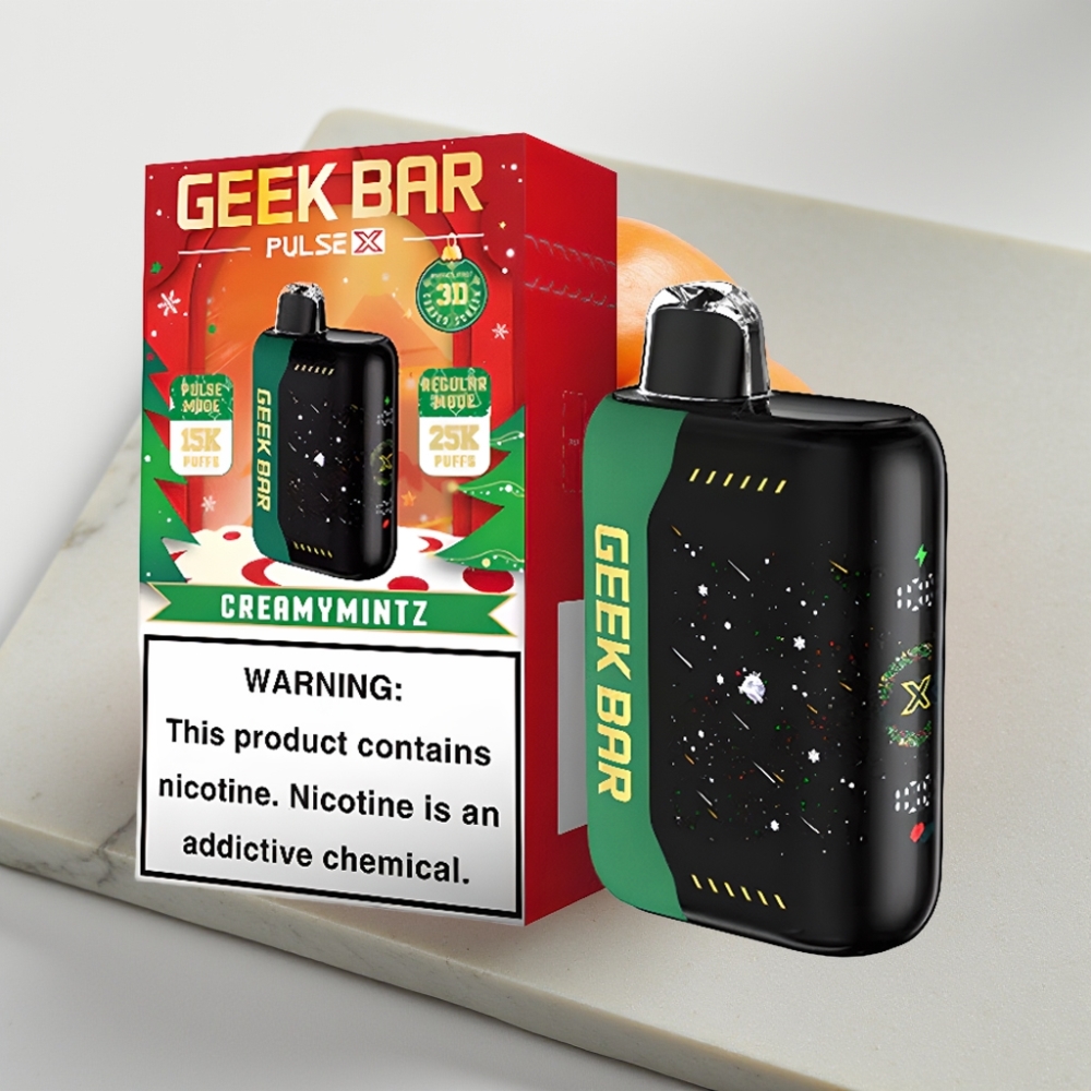 Geek Bar Pulse X 25000 Tragos, 18mL, USB-C, 0-5% Nicotina, Edição Natal