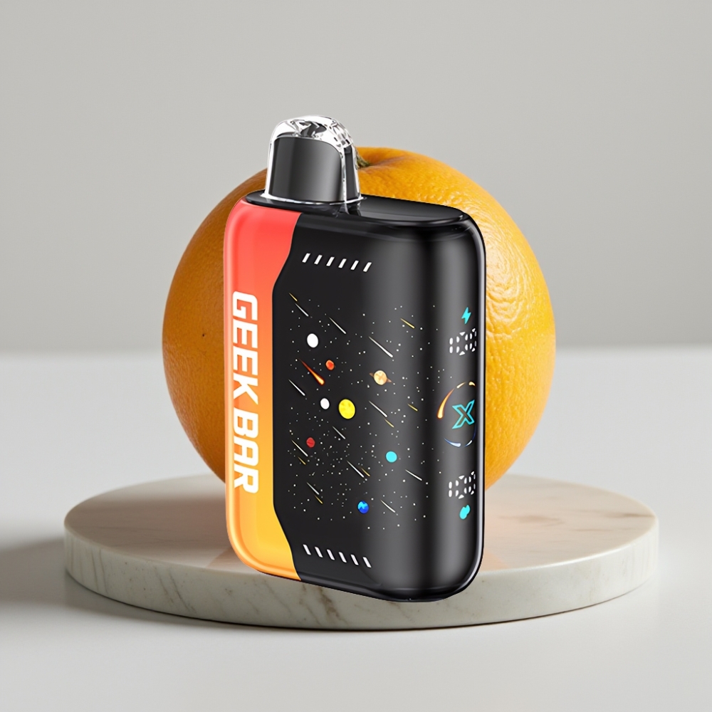 GEEK BAR Pulse X 42K Puffs Meteor Edition Dragão Laranja - 820mAh, Tela 3D, Dual Mesh Coil