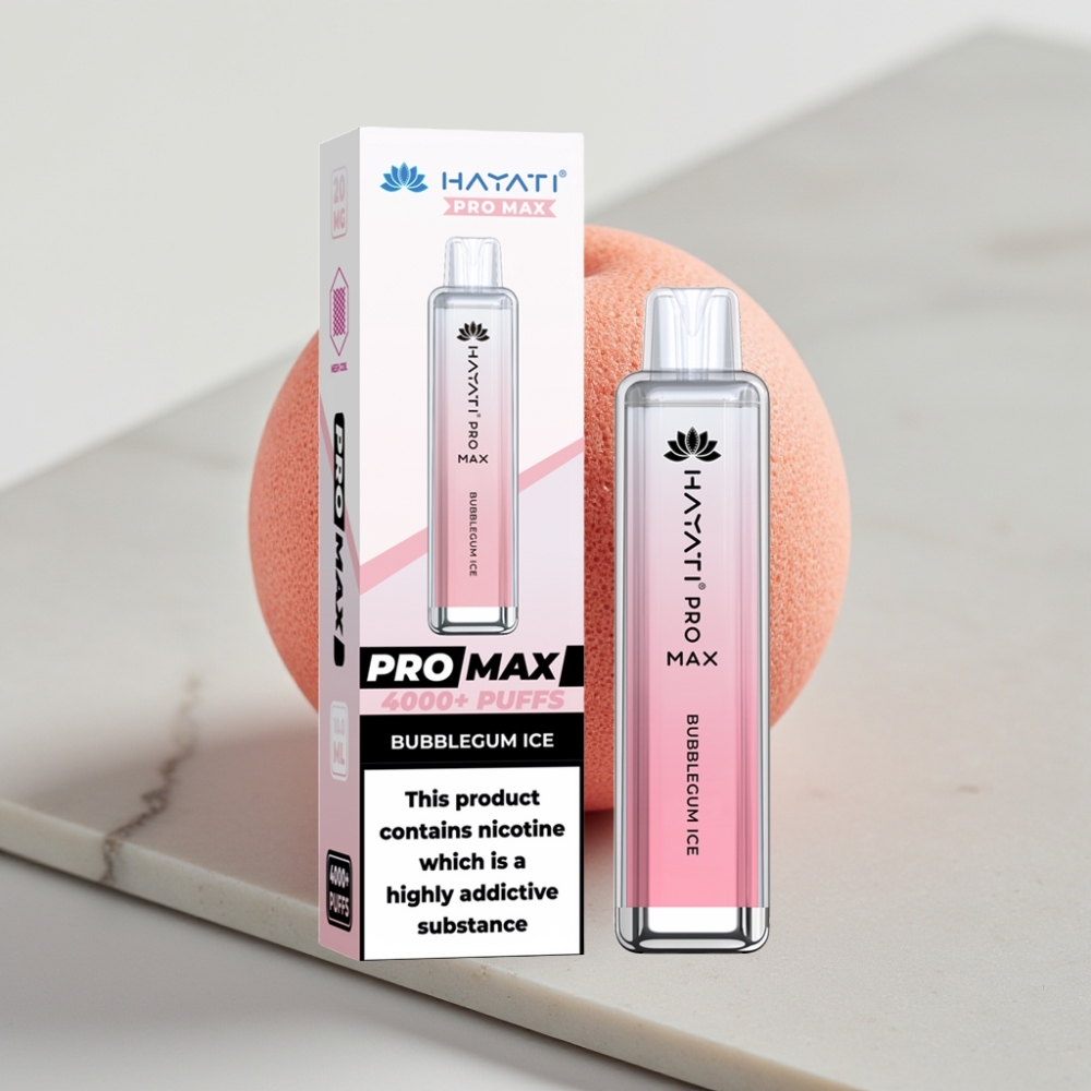 Hayati Pro Max 4000 Puffs Disposable Vape Chiclete Gelado – 2ml, 1400mAh, Recarregável