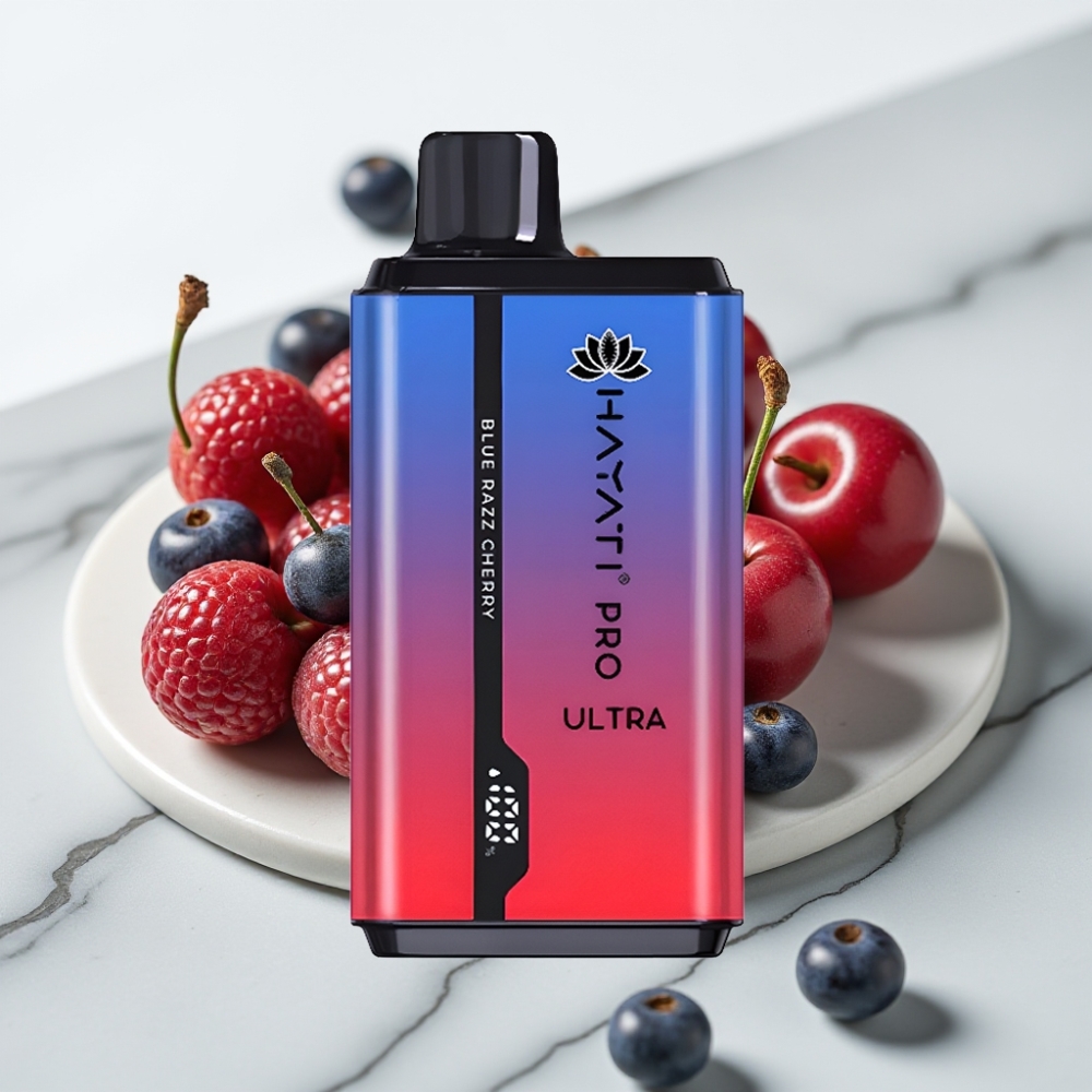 Hayati Pro Ultra 15000 Puffs - Blue Razz Cherry, 850mAh, 2×12ml, 2%