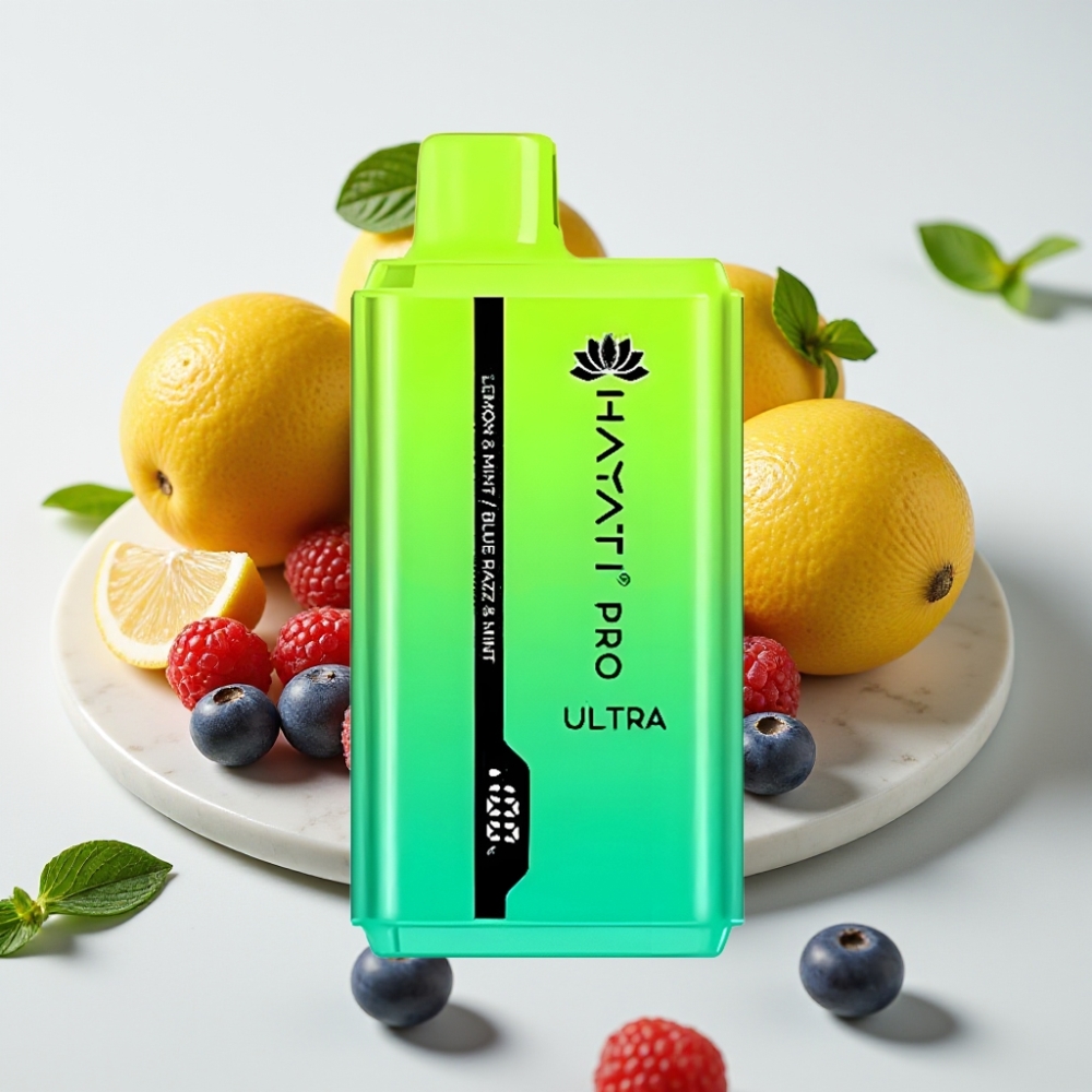 Hayati Pro Ultra 15000 Puffs - Limão & Menta, Blue Razz & Menta - 850mAh, 2×12ml, 2%
