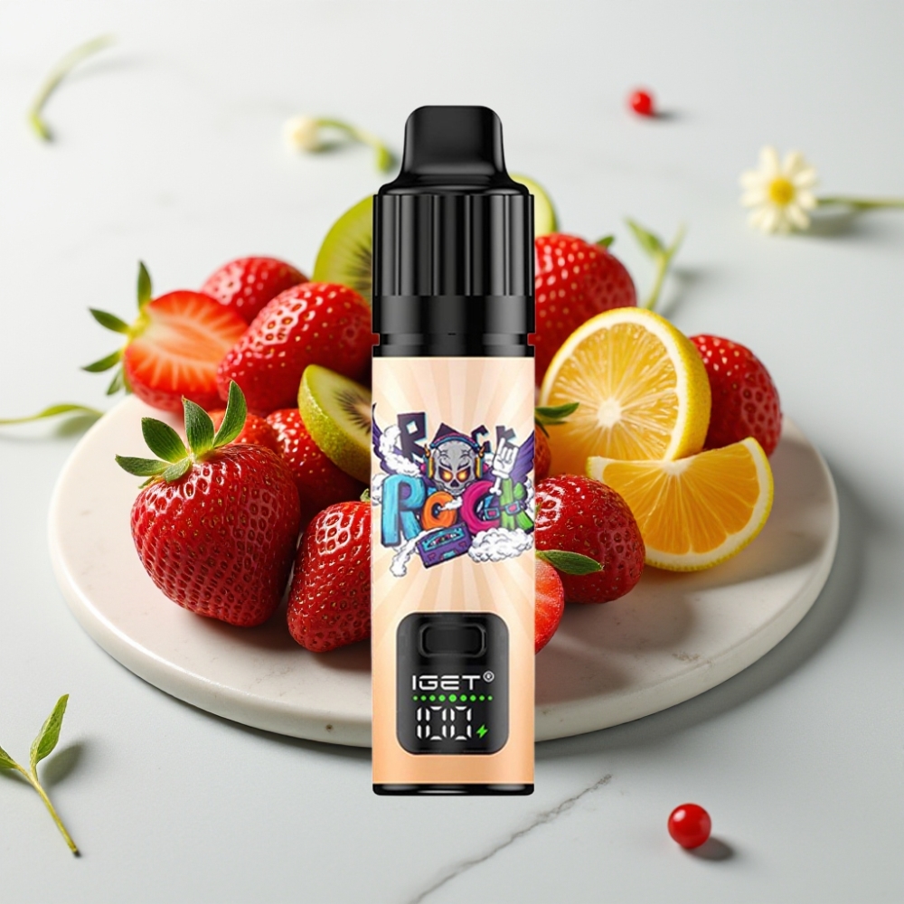IGET BAR PLUS S3 POD 10000 Puffs Vape Descartável Morango Kiwi Gelo - 5%, 18ml
