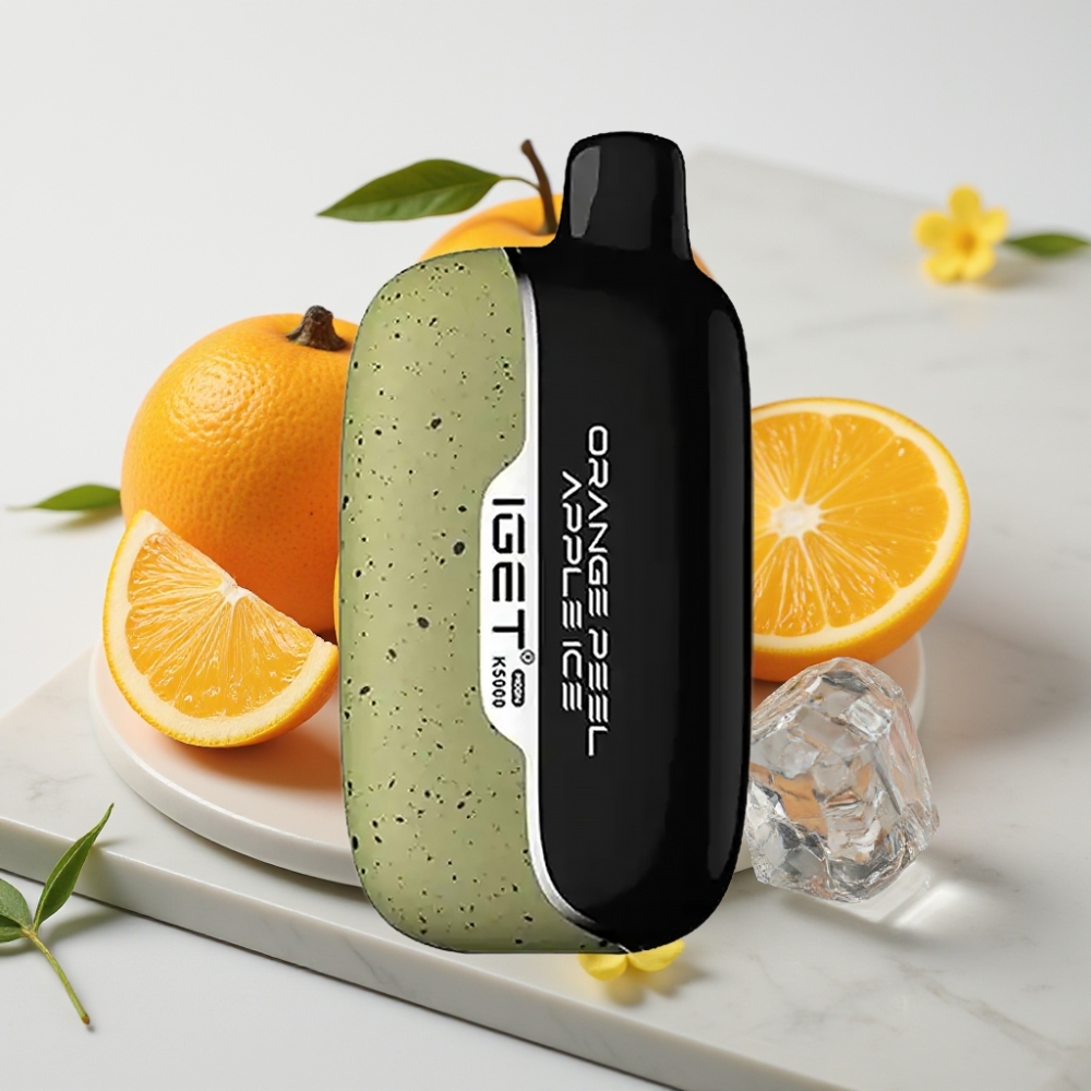 IGET Moon K5000 Puffs Casca de Laranja Maçã Gelada - 5000 Puffs, 1.35 Ohm