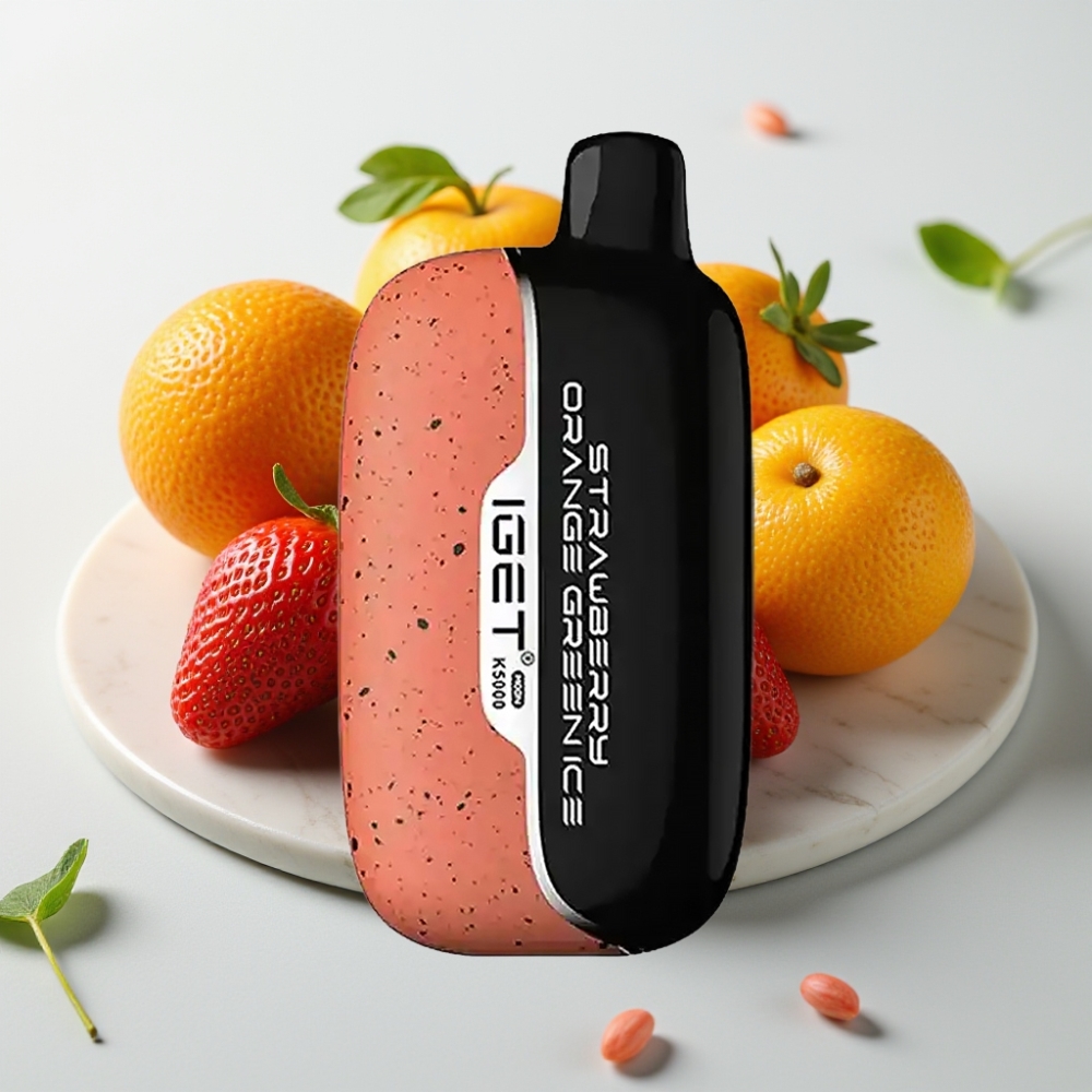 IGET Moon K5000 Puffs Descansável Sabor Morango Laranja Verde Gelo - 5000 Puffs, 1.35 Ohm
