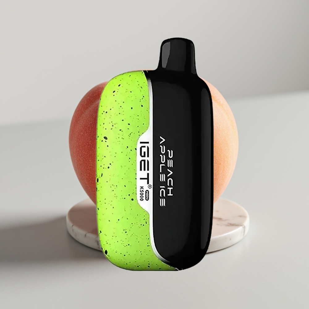 IGET Moon K5000 Puffs Descartável Sabor Pêssego Maçã - 5000 Puffs, 1.35 Ohm