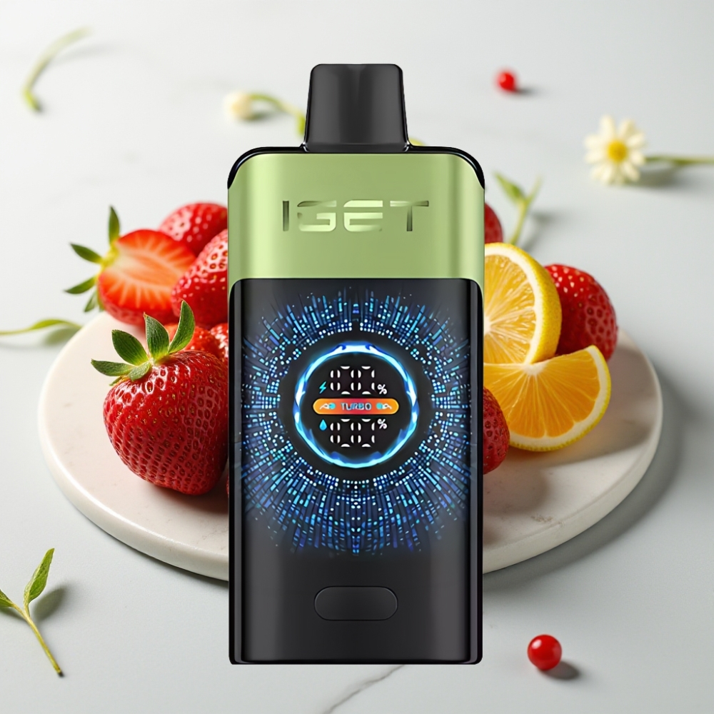 IGET ONE 12000 Puffs Disposable Vape Morango Kiwi Gelo - 2700 mAh, 0.6 ohm