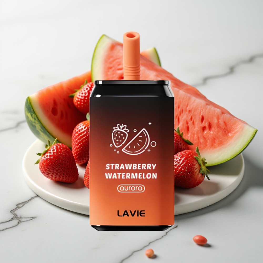 LAVIE Aurora 11000 Puffs - Morango Melancia, 22ML, 650mAh, Tipo-C