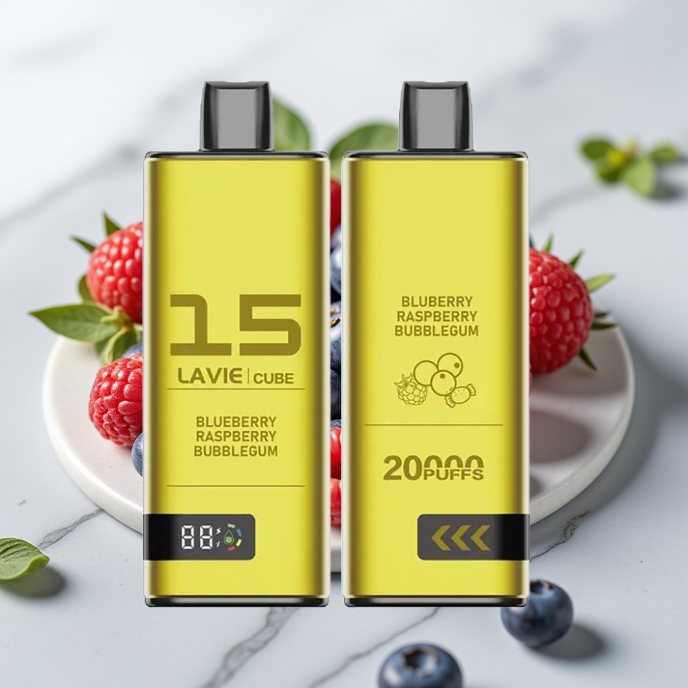 Lavie Cube 20000 Puffs Disposable Vape Mirtilo Framboesa Chiclete 28ML 5% Type C
