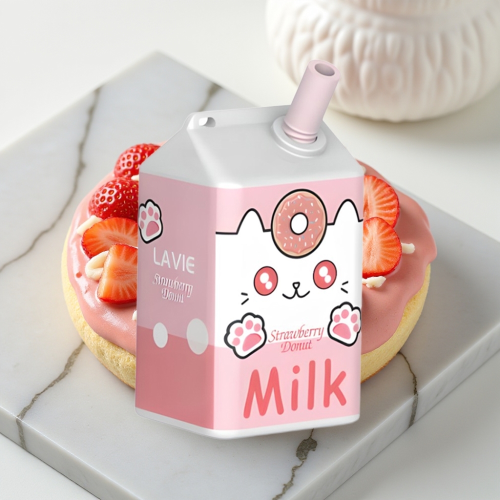 LAVIE Milk 7000 Puffs Donut de Morango – 16ML, 5%, Tipo C