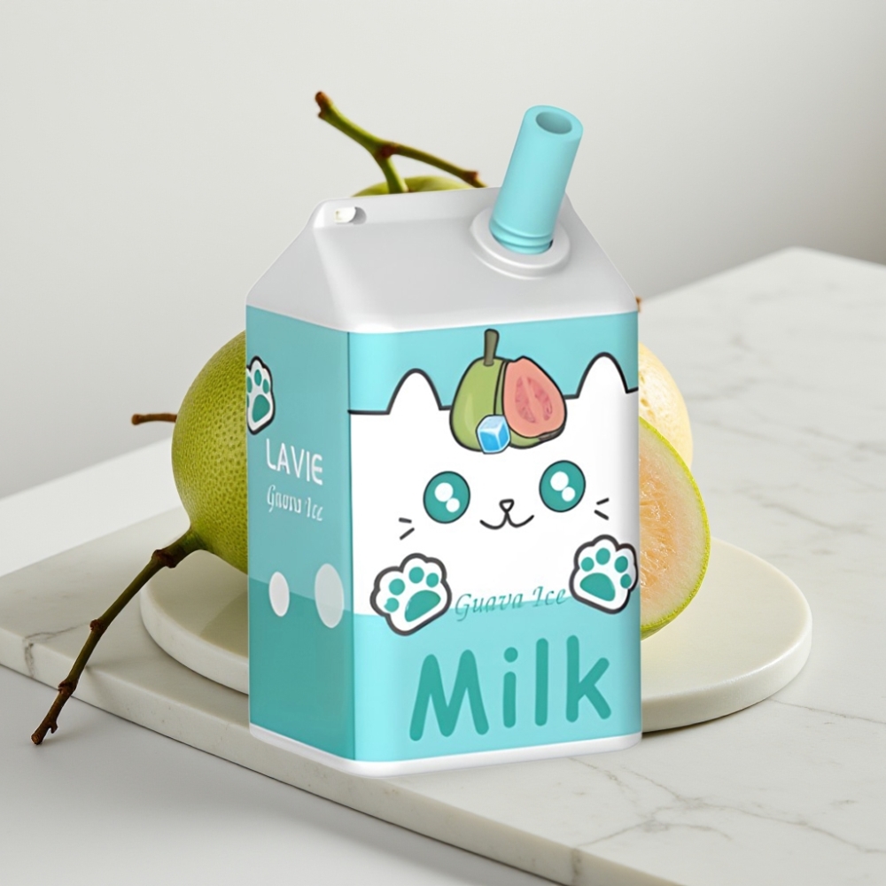 LAVIE Milk 7000 Puffs Sabor Goiaba Gelo - 16ML, 600mAh, Tipo C