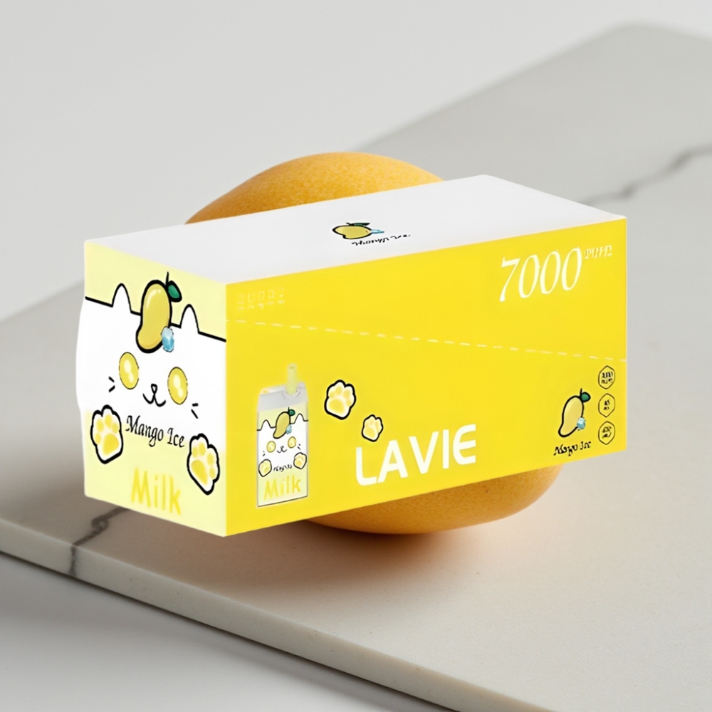 LAVIE Milk 7000 Puffs Sabor Manga Gelado | 16ML, 5%, Tipo C