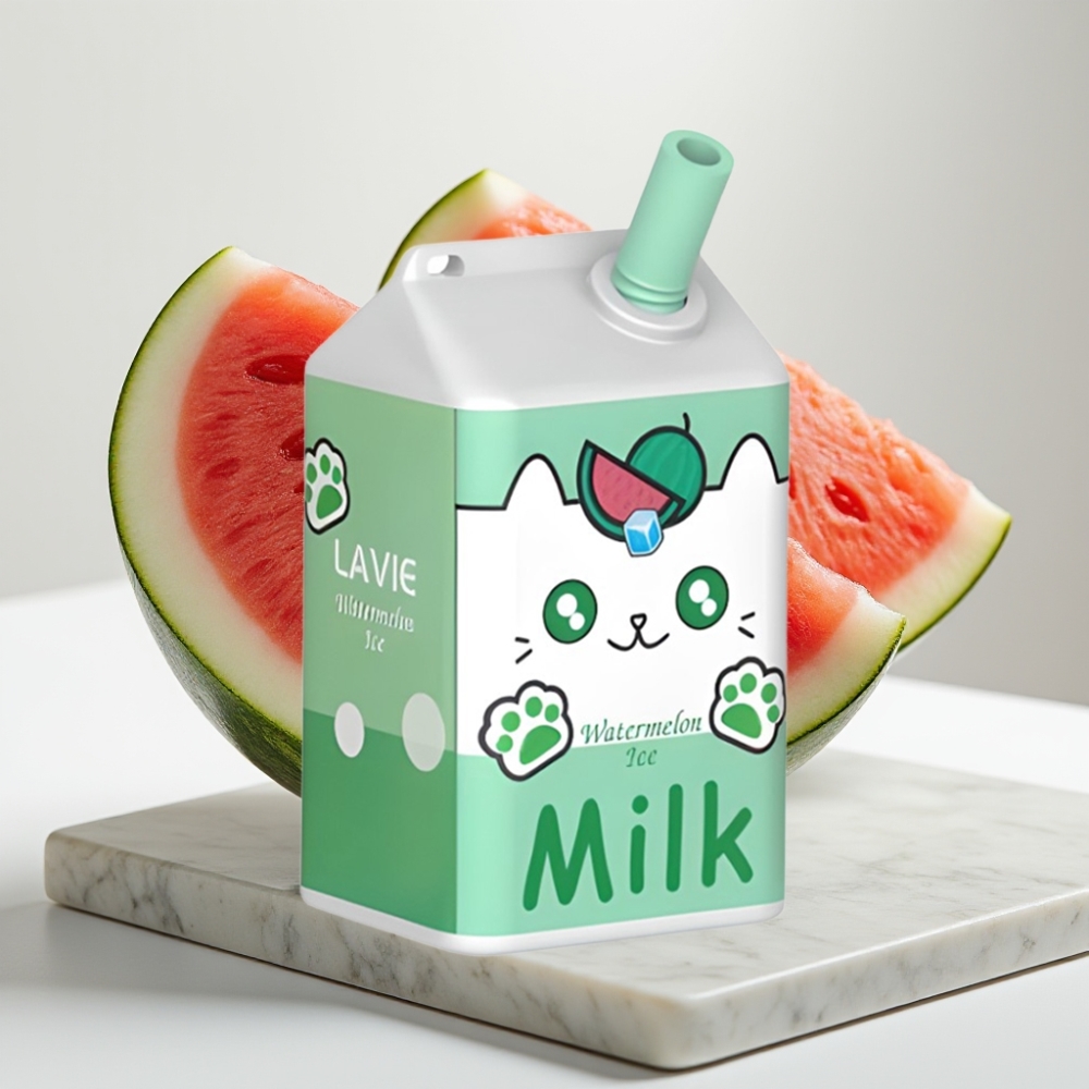 LAVIE Milk 7000 Puffs - Sabor Melancia Ice, 16ML, 600mAh, Tipo C