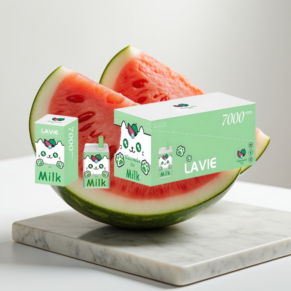 LAVIE Milk 7000 Puffs - Sabor Melancia Ice, 16ML, 600mAh, Tipo C
