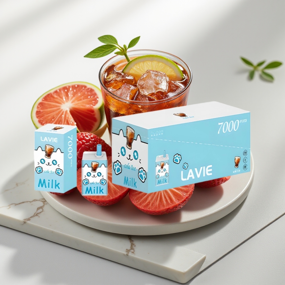 LAVIE Milk 7000 Puffs Sabores: Cola Ice e Leite – 16ML, 600mAh, Tipo C