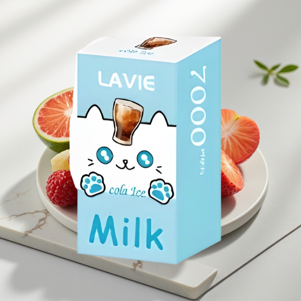 LAVIE Milk 7000 Puffs Sabores: Cola Ice e Leite – 16ML, 600mAh, Tipo C