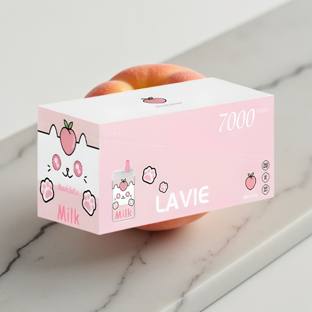LAVIE Milk 7000 Puffs Suco de Pêssego - 16ML, 5%, Tipo C