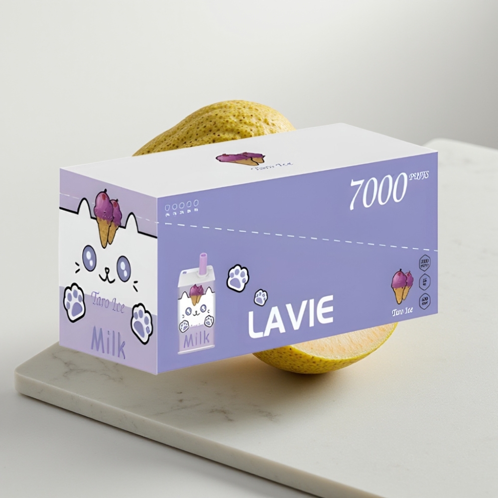 LAVIE Milk 7000 Puffs - Taro Ice, 16ML, 600mAh, Tipo-C