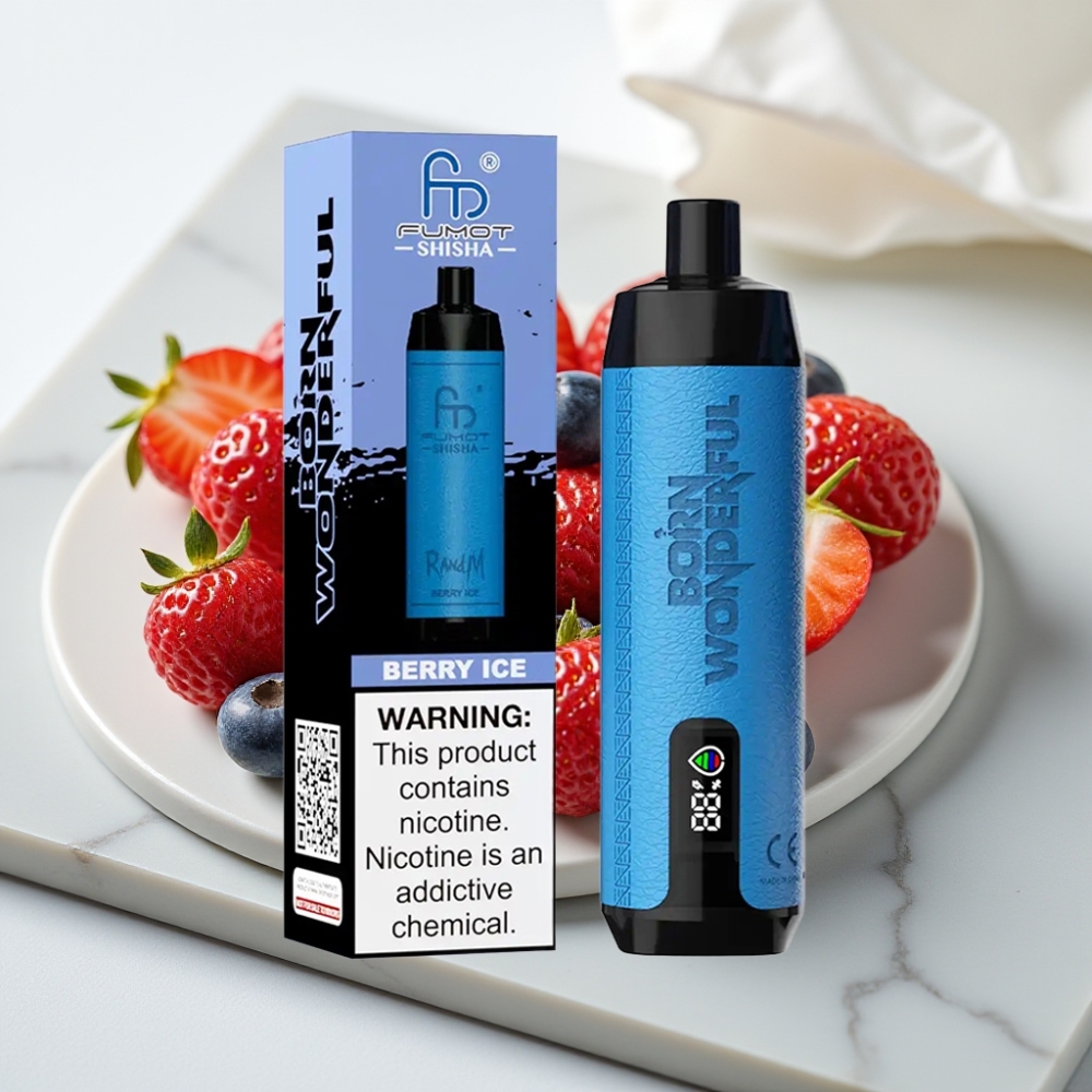 RandM Fumot Shisha 10000 Puffs Descartável - Berry Ice, 18ml, 0.5% Nicotina