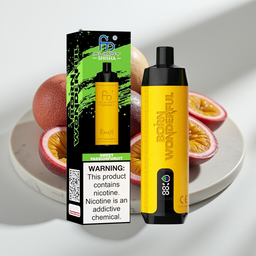 RandM Fumot Shisha 10000 Puffs - Maracujá Doce, 18ml, 0.5% Nicotina