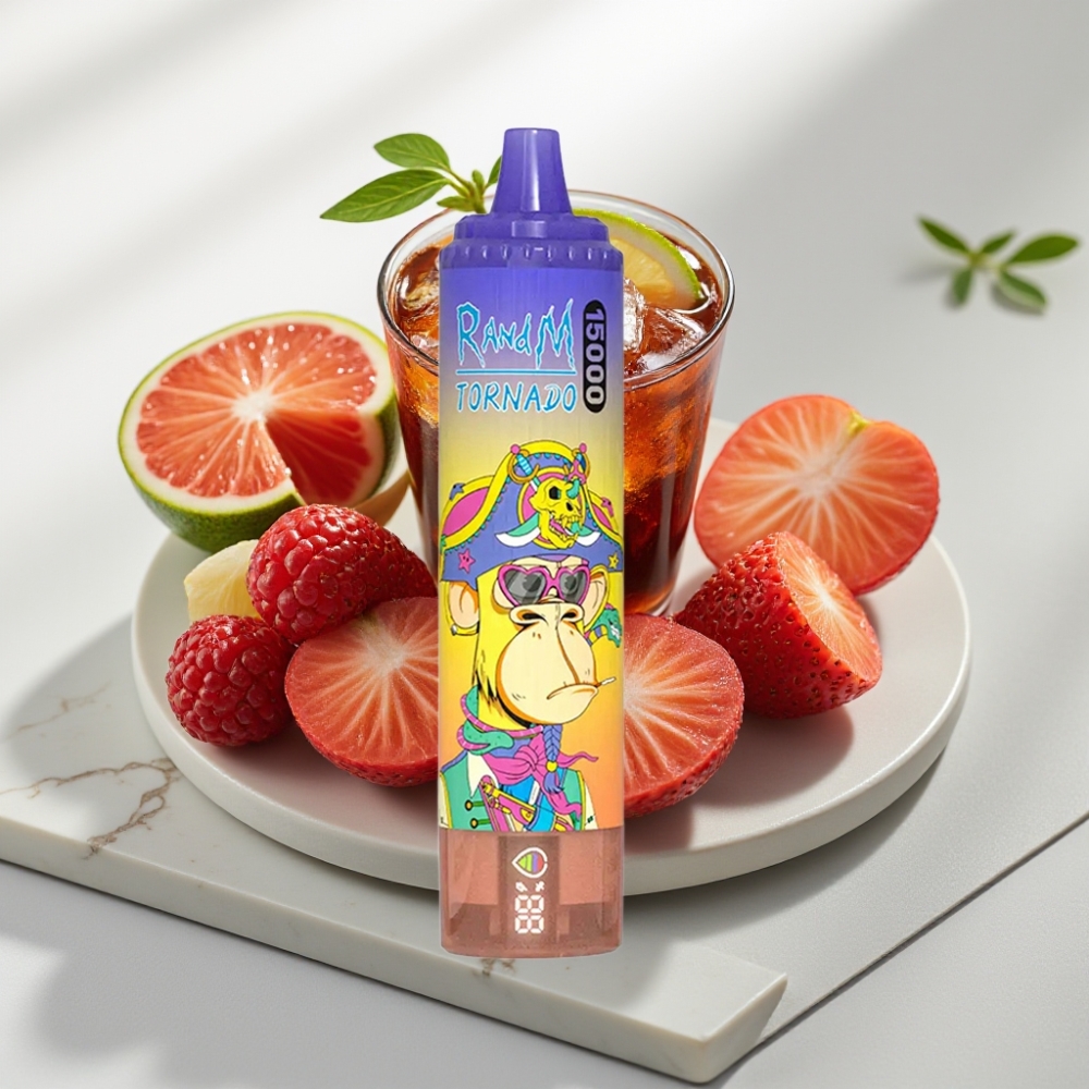 Fumot RandM Tornado 15000 Puffs - 25ml, 850mAh, Tipo-C, Tela LCD, Sabor Cola Ice