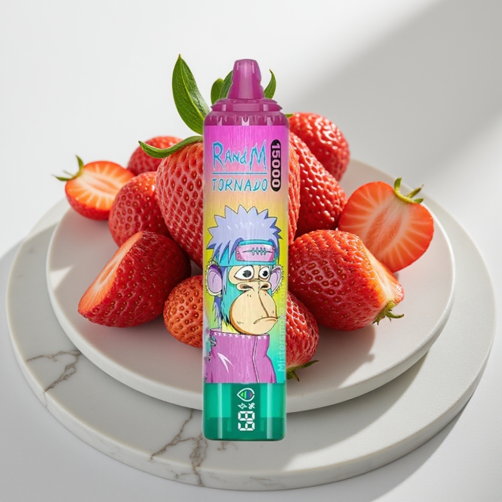 Fumot RandM Tornado 15000 Puffs - Morango Gelado, 25ml, 850mAh, Tipo-C