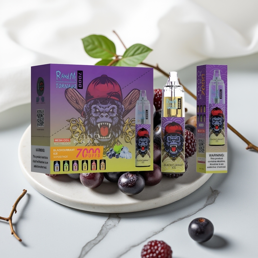 Fumot Tornado 7000 Blackcurrant Ice - 14ML, 850MAH, Tipo-C