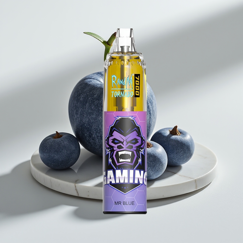 Fumot Tornado 7000 Dr. Azul e RandM, 14ML, 850MAH, RGB, Tipo-C