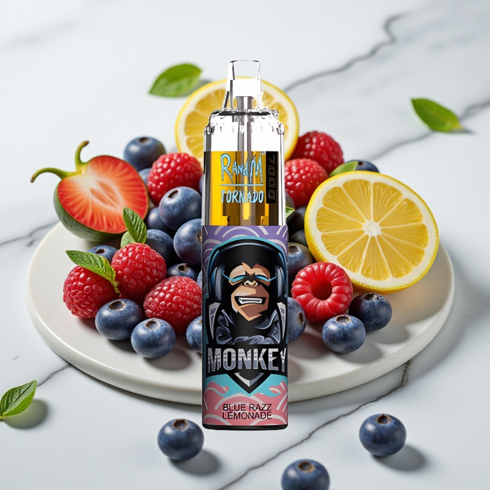 Fumot Tornado 7000 Puffs Disposable Vape Blue Razz Lemonade 14ML 850MAH Mesh