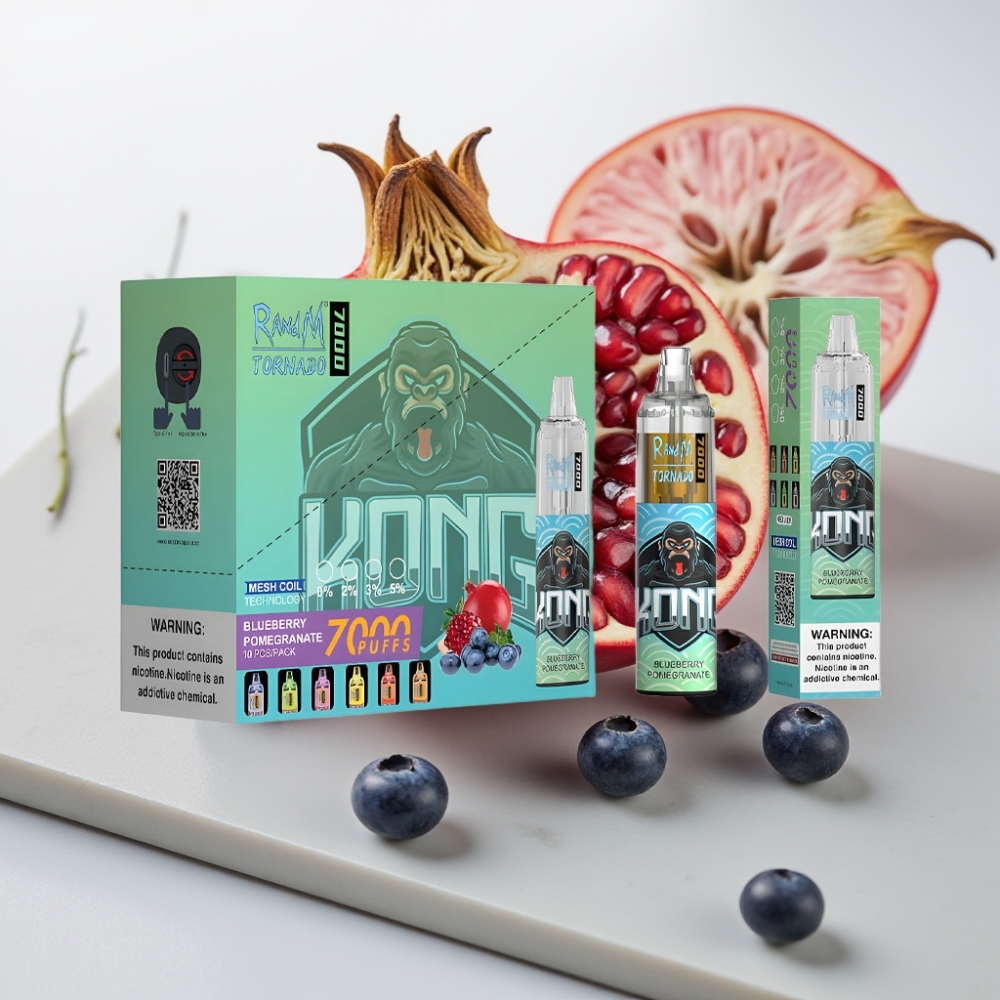 Fumot Tornado 7000 Puffs Disposable Vape Mirtilo Romã - 14ML, 850MAH, Mesh