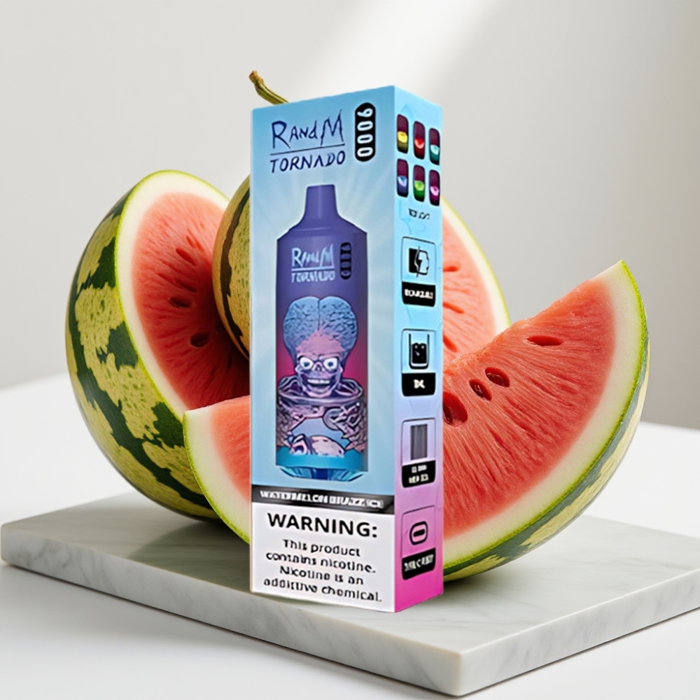 RandM Tornado 9000 Puffs Disposable Vape Melancia Brazz Ice - 850mAh, 18mL, Mesh Coil
