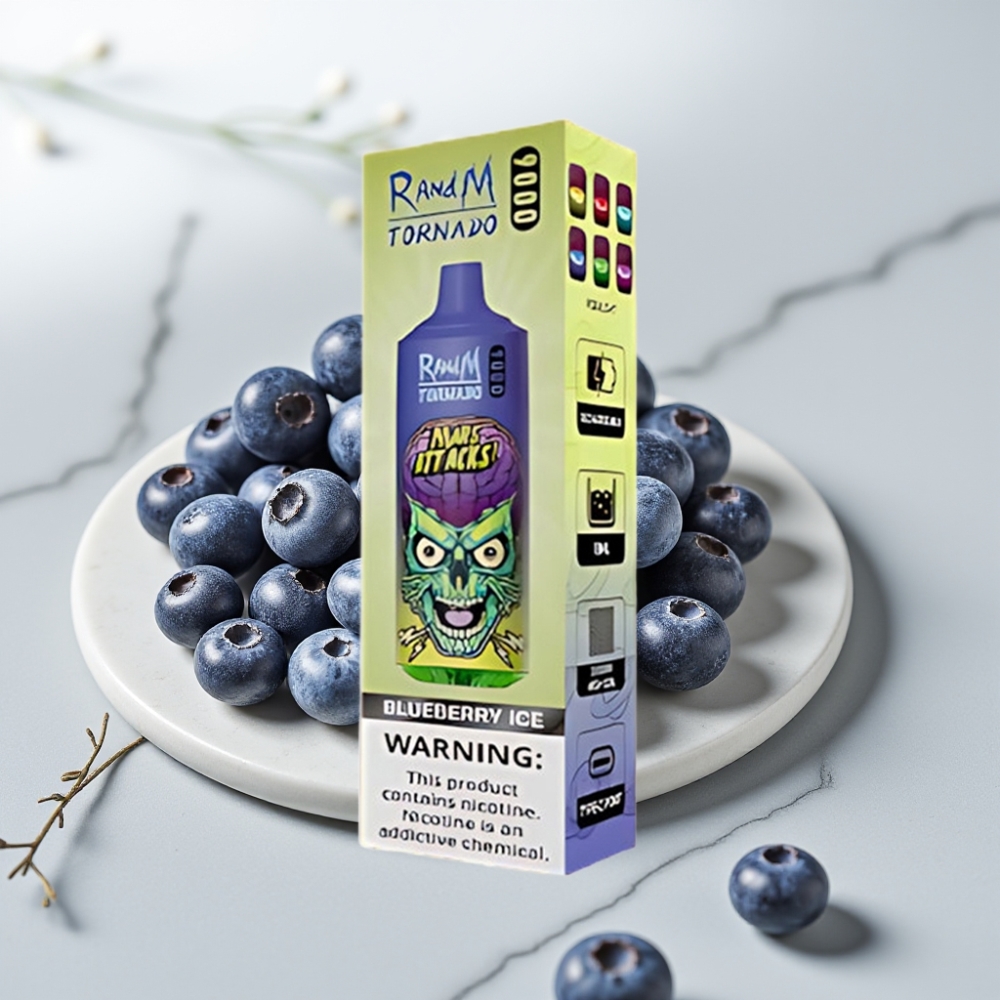 RandM Tornado 9000 Puffs Disposable Vape Mirtilo Gelo – 9000 Puffs, 850mAh, 18mL