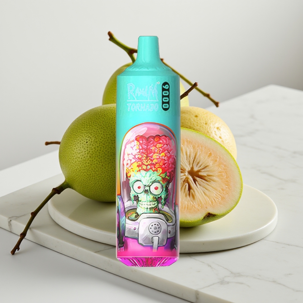 RandM Tornado 9000 Puffs - Guava Ice, 18mL, 850mAh, Tela RGB