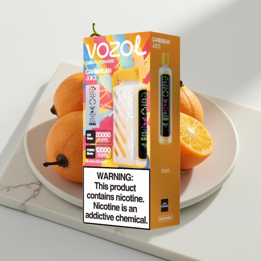 VOZOL Gear Power 20000 Puffs Suco Caribenho - 20mL, 5%, Tela Cheia, Dual Mesh Coil
