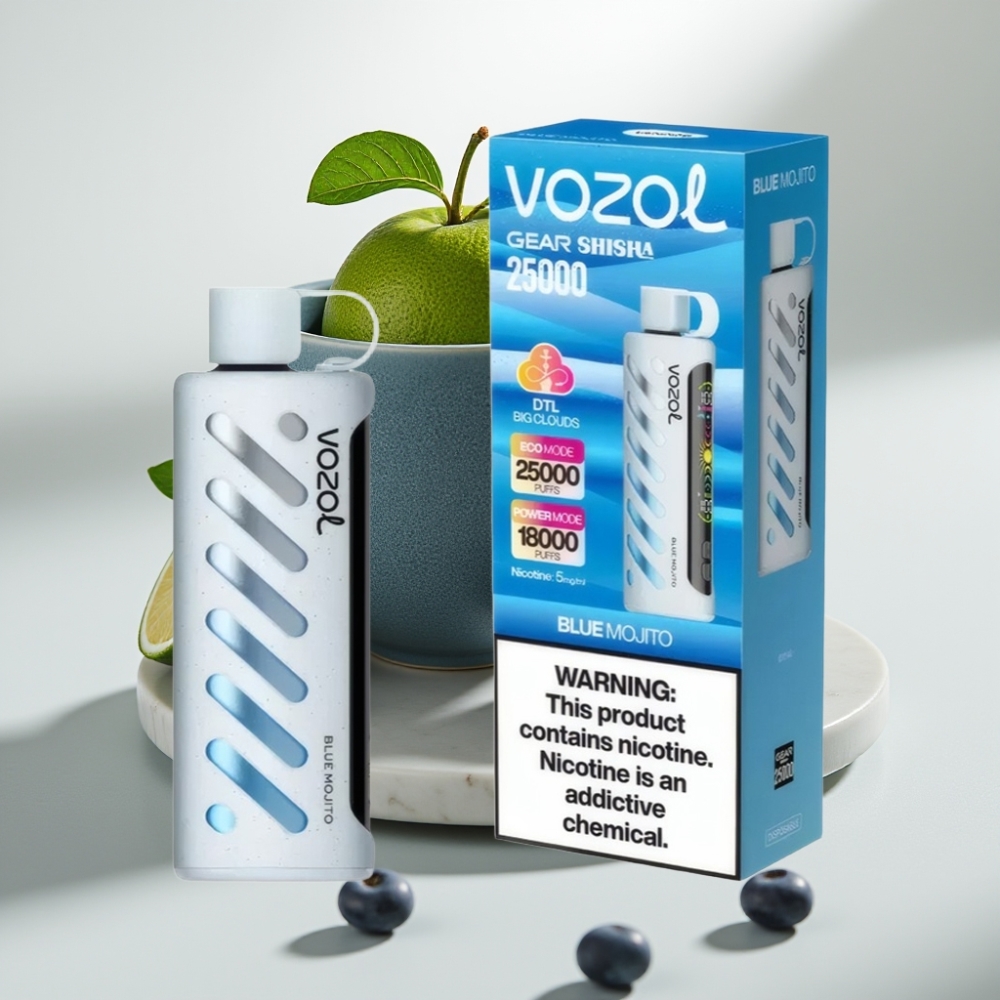 VOZOL Gear Shisha 25000 Puffs Blue Mojito - 5mg/ml, 1000mAh, Dual Mesh