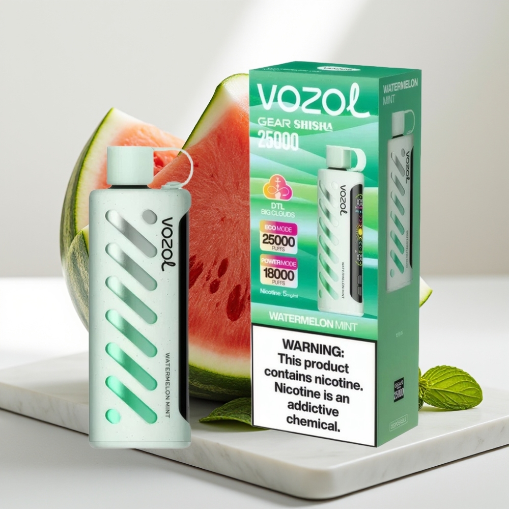 VOZOL Gear Shisha 25000 Puffs - Melancia Hortelã, 5mg/ml, 1000mAh