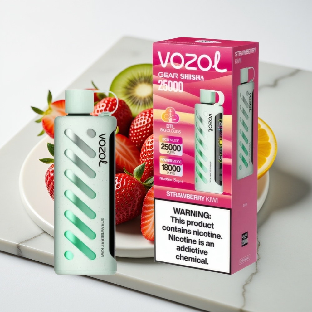 VOZOL Gear Shisha 25000 Puffs - Morango Kiwi, 5mg/ml, 1000mAh