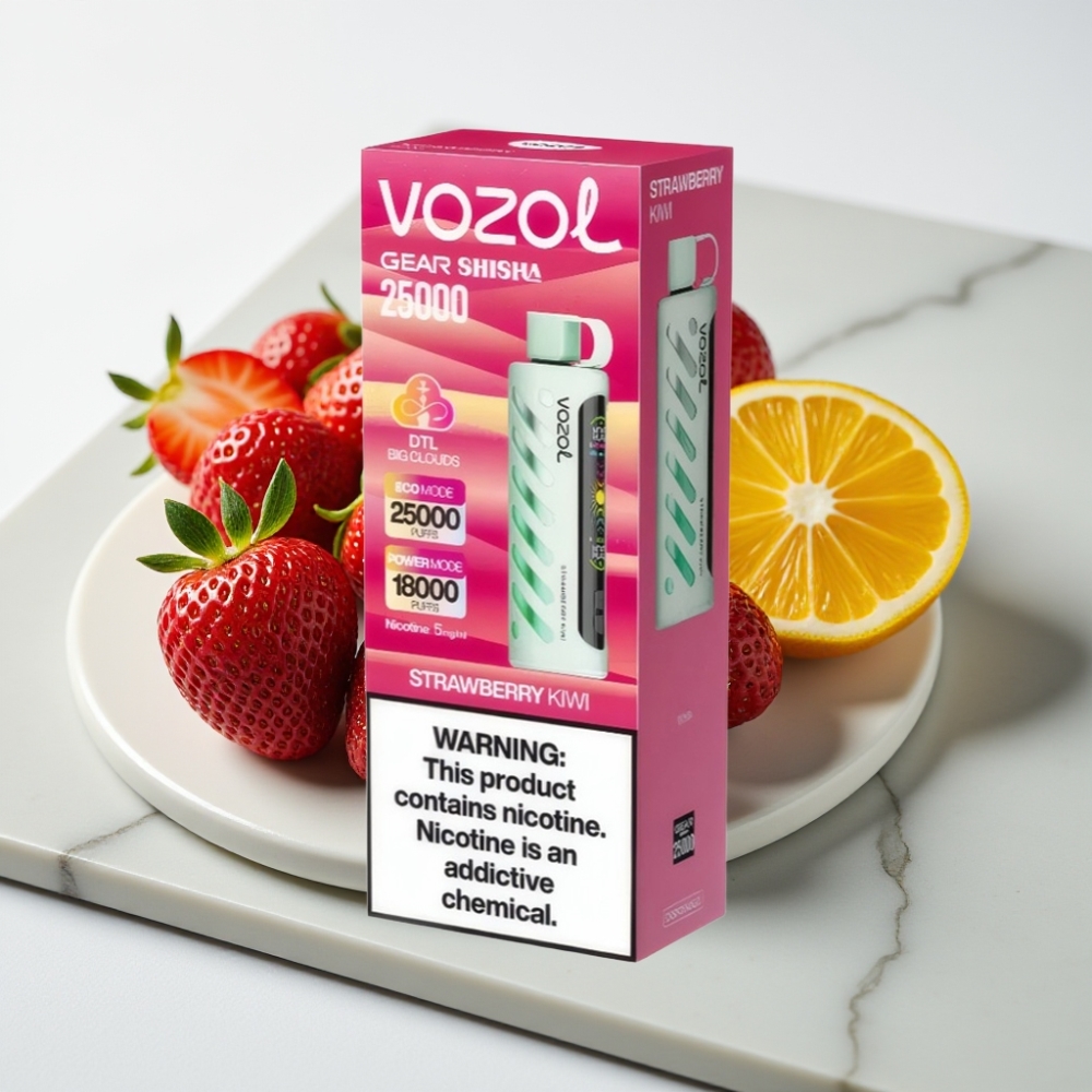 VOZOL Gear Shisha 25000 Puffs - Morango Kiwi, 5mg/ml, 1000mAh
