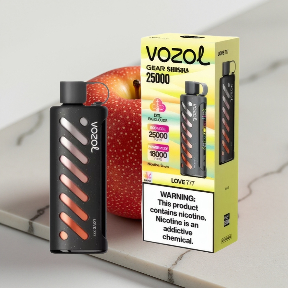 VOZOL Gear Shisha 25000 Puffs Sabor Love 777, 5mg/ml, 1000mAh, Dual Mesh