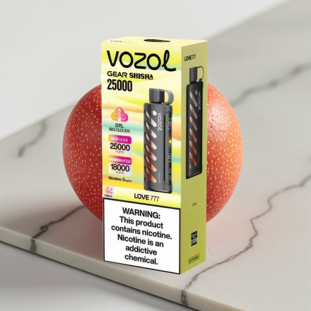 VOZOL Gear Shisha 25000 Puffs Sabor Love 777, 5mg/ml, 1000mAh, Dual Mesh