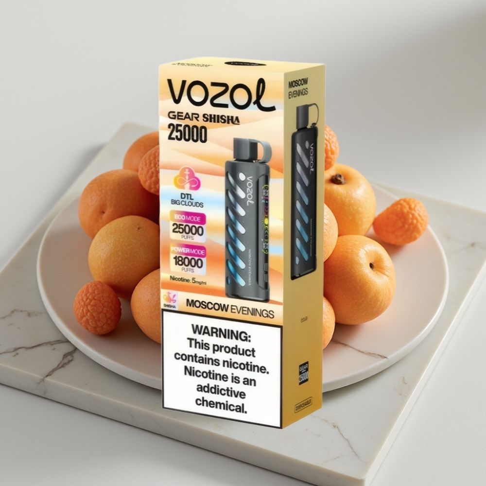 VOZOL Gear Shisha 25000 Puffs Sabor Noites de Moscou, 5mg/ml, 1000mAh
